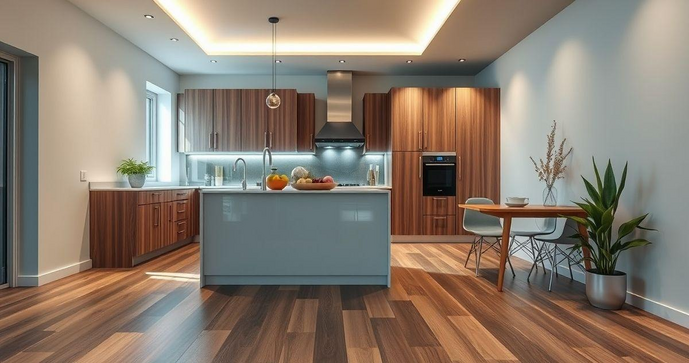 Pisos Laminados para Cozinha: Como Escolher o Ideal para Seu Espaço